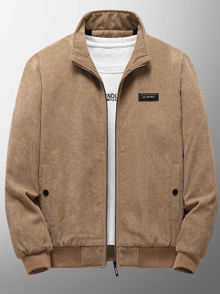 Veste hiver en velours sans capuche pour homme