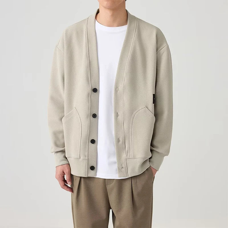 Veste cardigan à poches décontractée homme