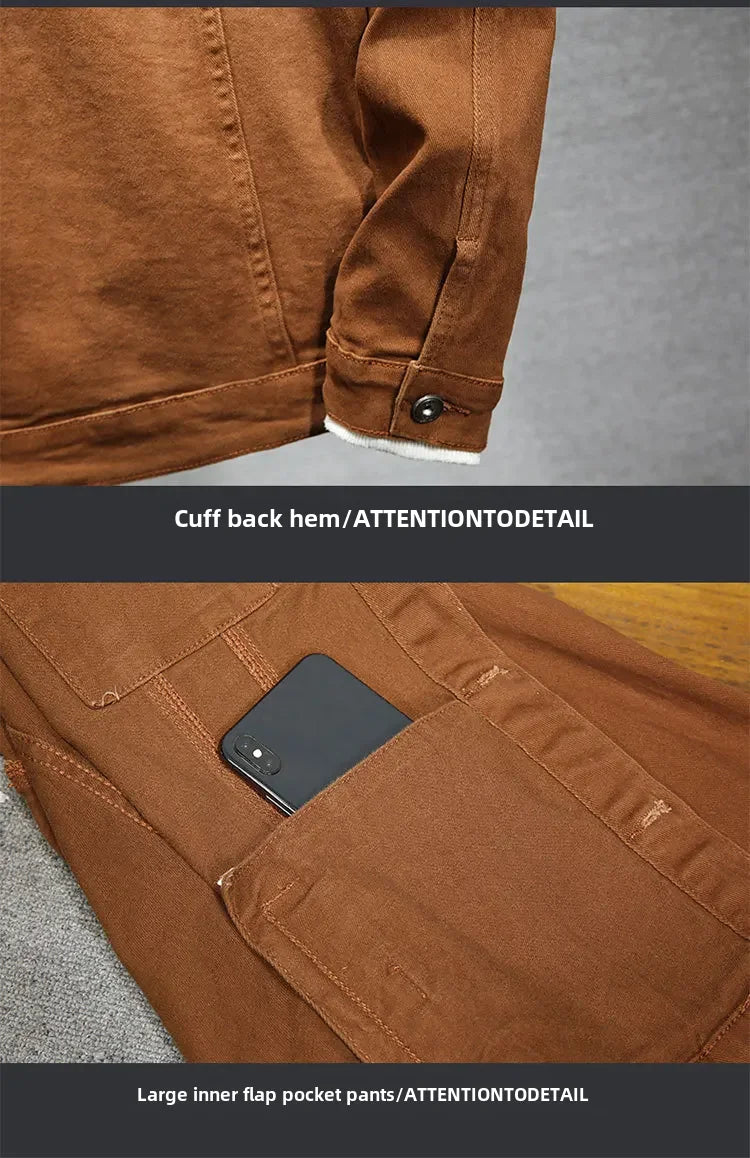 Veste Chemise en jean noir Moderne Homme