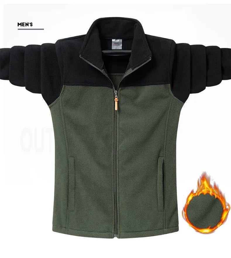 Veste polaire chaude avec fermeture à zipper