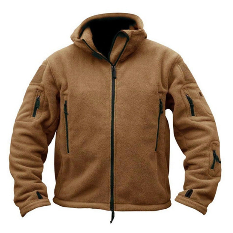 Veste polaire thermique à capuche pour homme
