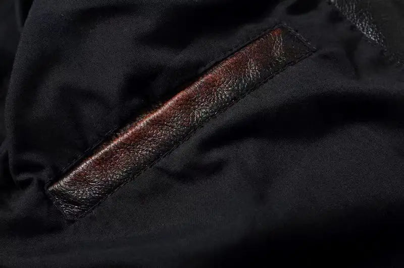 Veste style vintage en cuir de vachette véritable