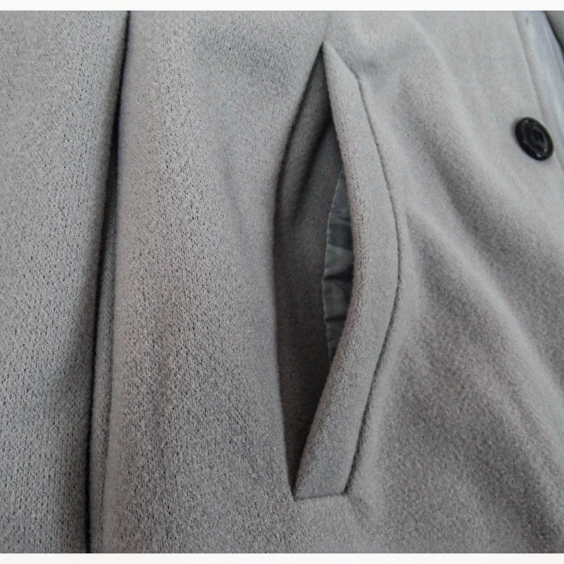 Veste longue en laine avec boutons