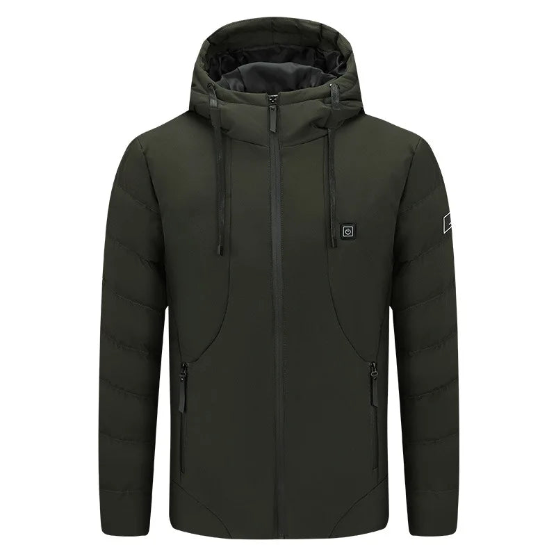 Veste doudoune chauffaute épaisse à capuche