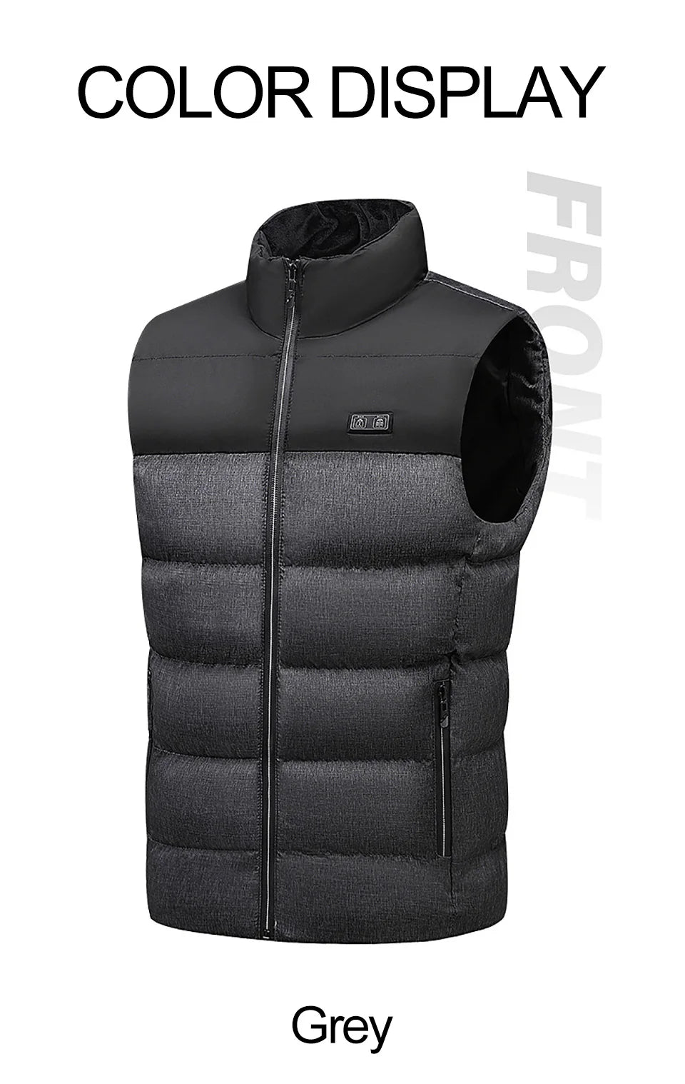 Veste chauffante électrique à manche courte rouge et noire