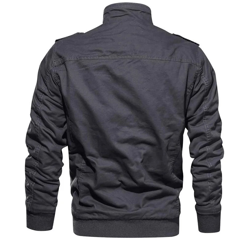 Veste militaire longue double poches homme