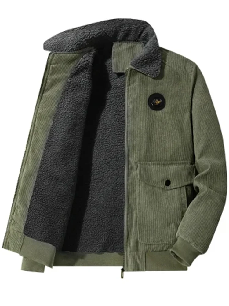 Veste hiver en velours pour homme