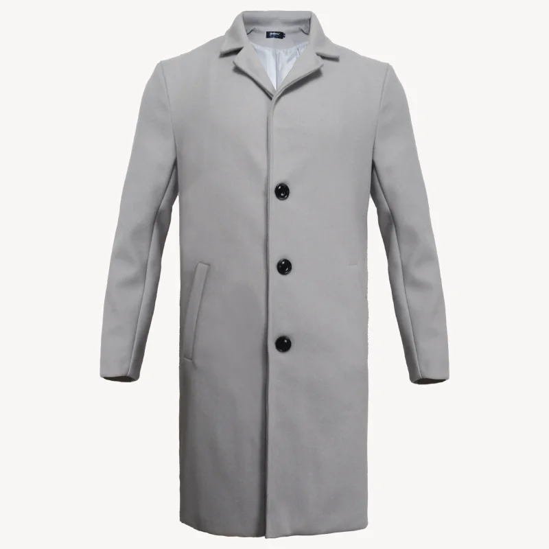 Veste longue en laine avec boutons