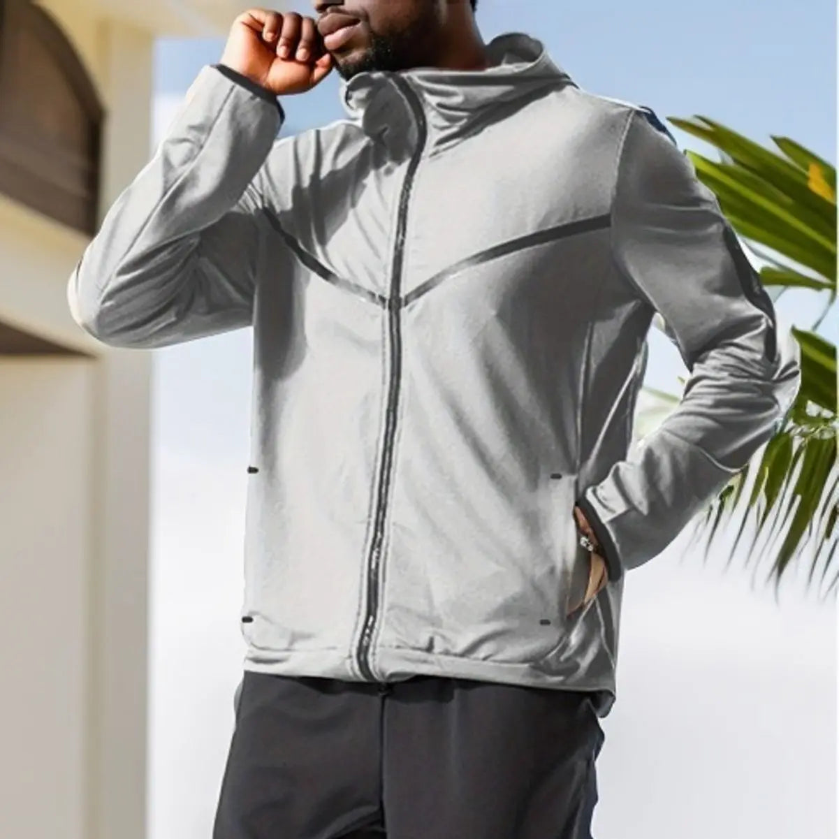 FrostFlex - Veste Hiver Running à Capuche