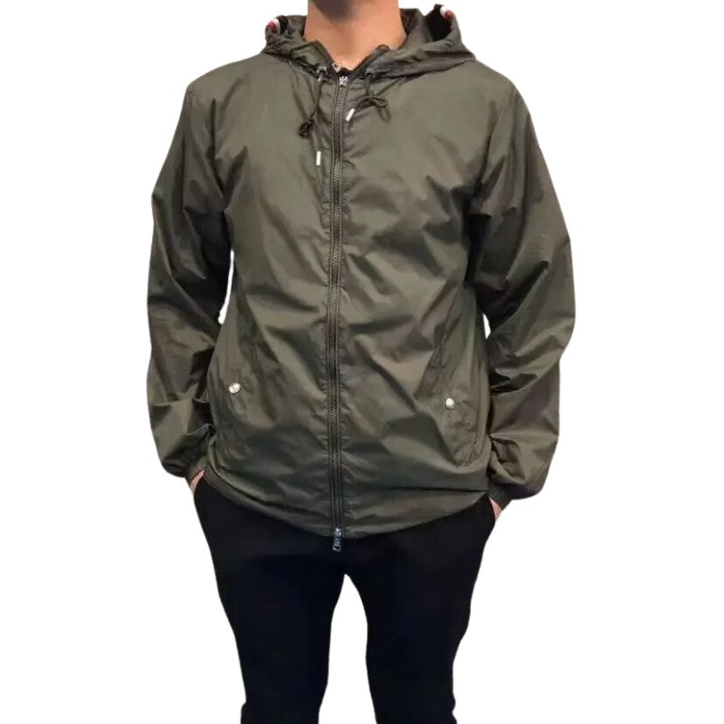 Veste imperméable décontractée à capuche et fermeture éclaire