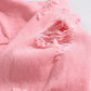 Veste en Jean Streetwear déchirée Homme