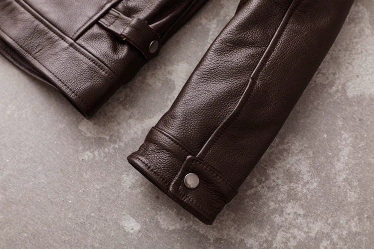 Veste en cuir de vachette véritable