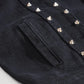 Veste en jean noir avec trou à rivets
