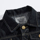 Veste en jean denim noir sans manche pour homme
