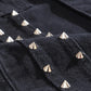Veste en jean noir avec trou à rivets