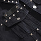 Veste en jean noir avec trou à rivets