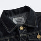 Veste en jean denim noir sans manche pour homme
