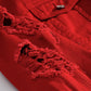 Veste en Jean Streetwear déchirée Homme