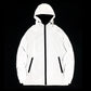 Veste imperméable réfléchissante à capuche avec fermeture éclair homme