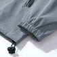 Veste imperméable réfléchissante à capuche avec fermeture éclair homme
