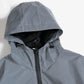 Veste imperméable réfléchissante à capuche avec fermeture éclair homme
