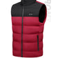 Veste chauffante électrique à manche courte rouge et noire