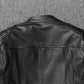 Veste style vintage en cuir de vachette véritable