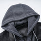 Veste en cuir à capuche homme