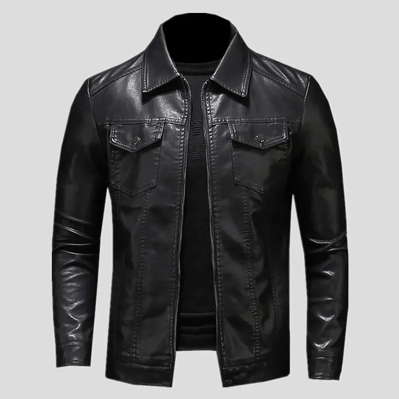 Veste en cuir homme