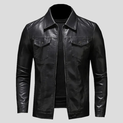 Veste en cuir homme