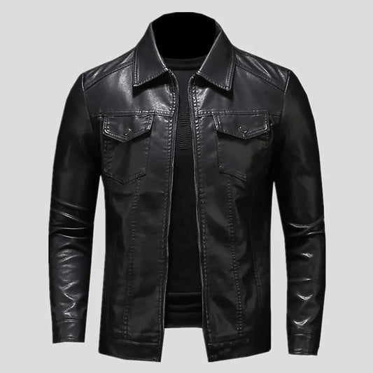 Veste en cuir homme