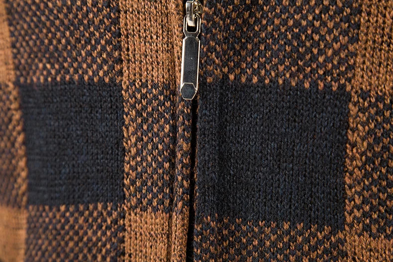 Veste cardigan en laine à capuche pour homme