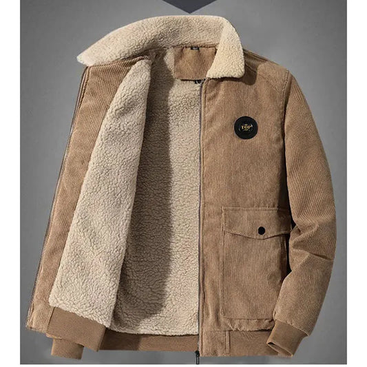 Veste hiver en velours pour homme