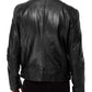Vestes cuir biker col montant homme