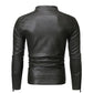 Veste en cuir style décontractée slim