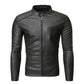 Veste en cuir style décontractée slim