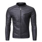 Veste en cuir style décontractée slim