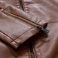 Veste en cuir style décontractée slim