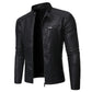 Veste en cuir style décontractée slim