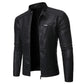 Veste en cuir style décontractée slim