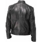 Vestes simili cuir biker marron