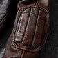 Veste style vintage en cuir de vachette véritable