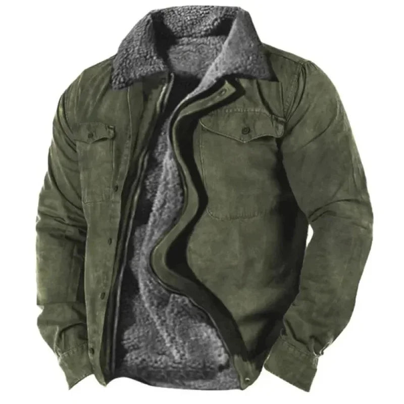 Veste hiver zippée épaisse pour homme