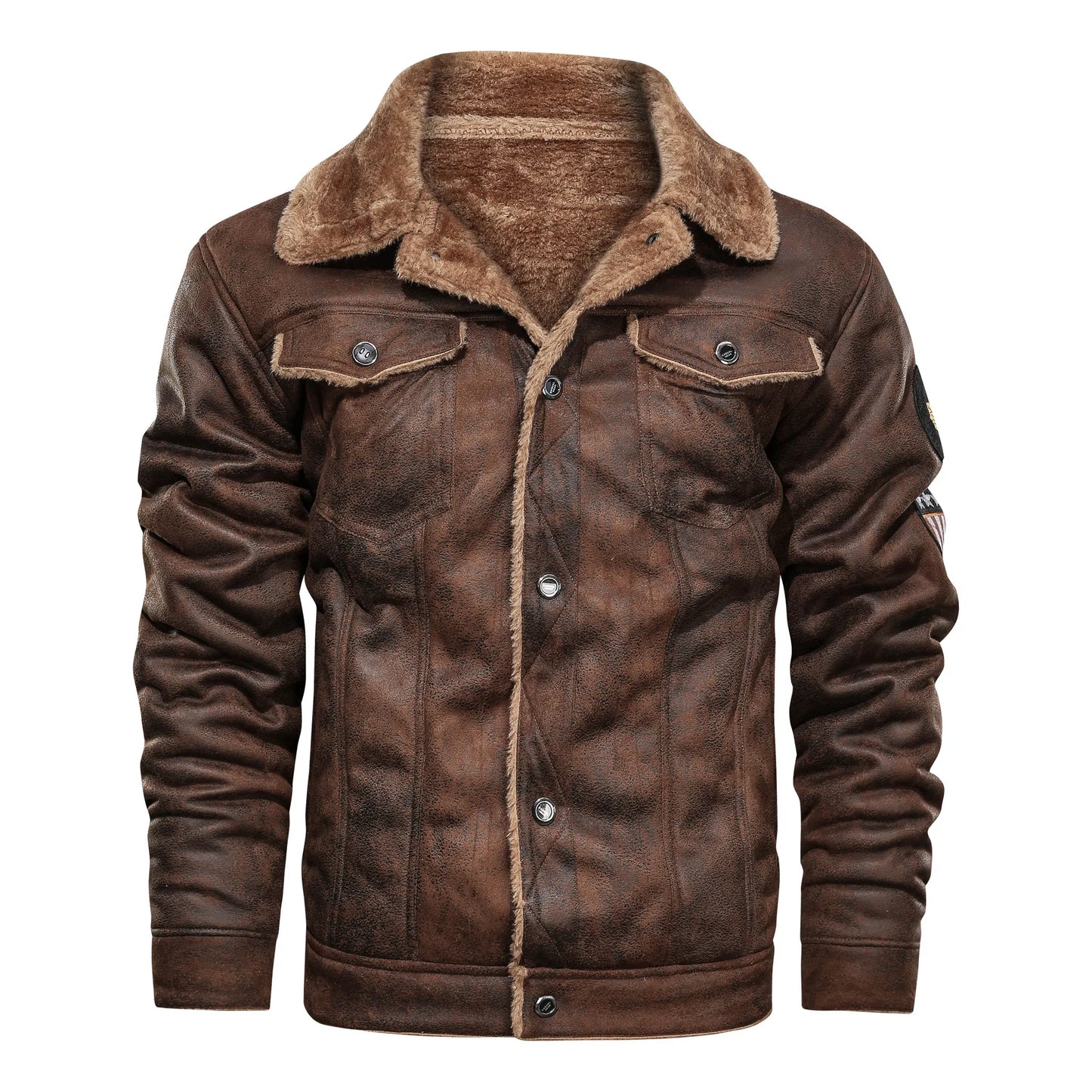 Veste vintage style aviateur marron