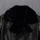 Eclipse - Veste en Cuir véritable à fourrure