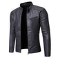 Veste en cuir style décontractée slim