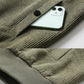 Veste hiver en velours sans capuche pour homme