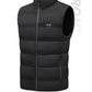Veste chauffante électrique à manche courte rouge et noire