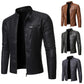 Veste en cuir style décontractée slim