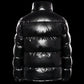 Veste doudoune noir d'hiver brillante pour homme